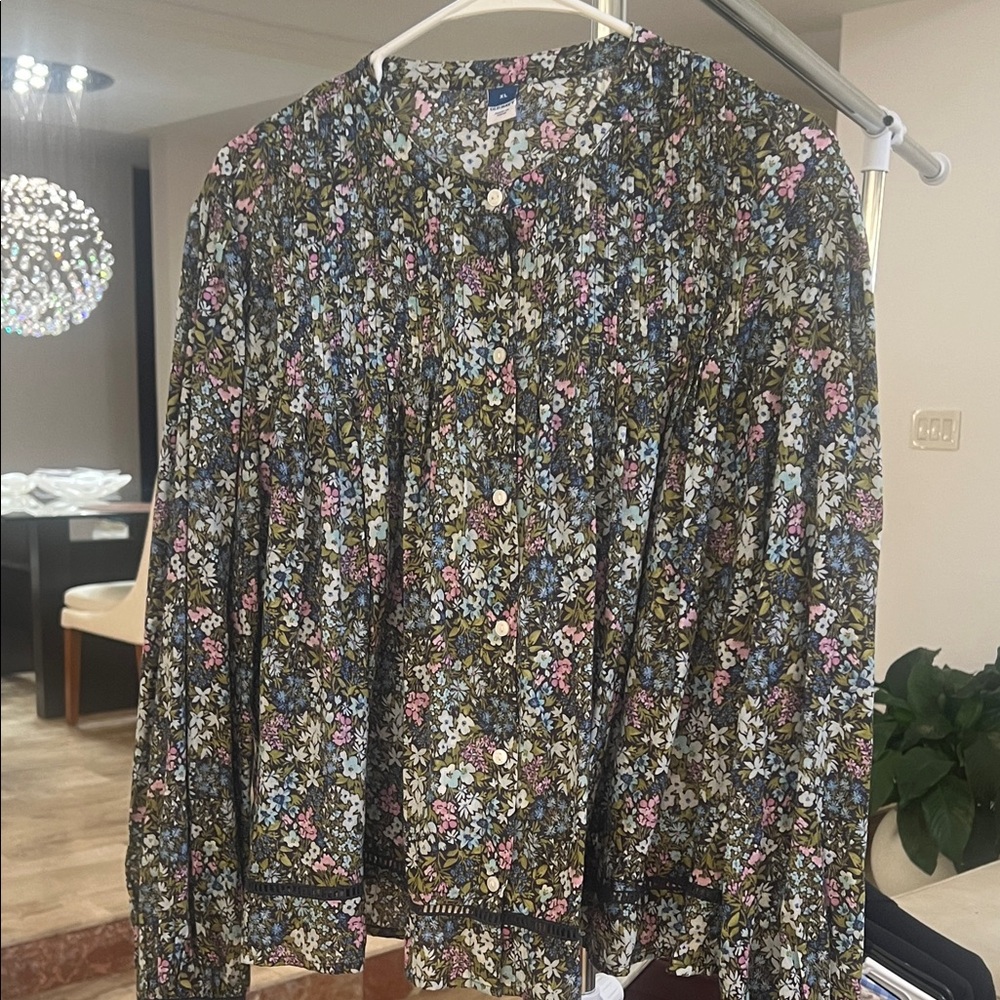 Floral Button-Up Blouse